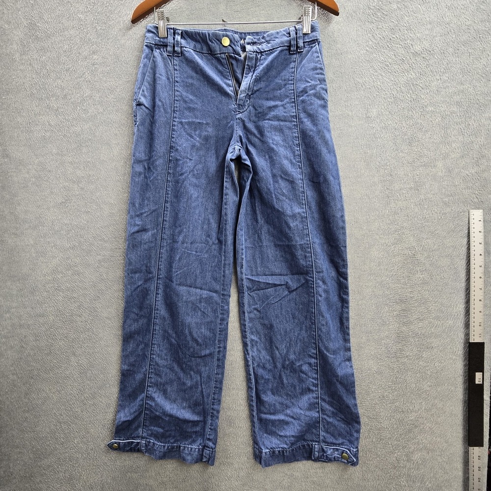 American Eagle Outfitters Women Jeans 000 Blue Convertible Trouser Baggy Y2K